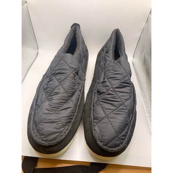 Sperry Moc-Sider Slip On Mens Sz 10 M Shoe Nylon Suede Quilted Black STS87049 - Picture 1 of 10